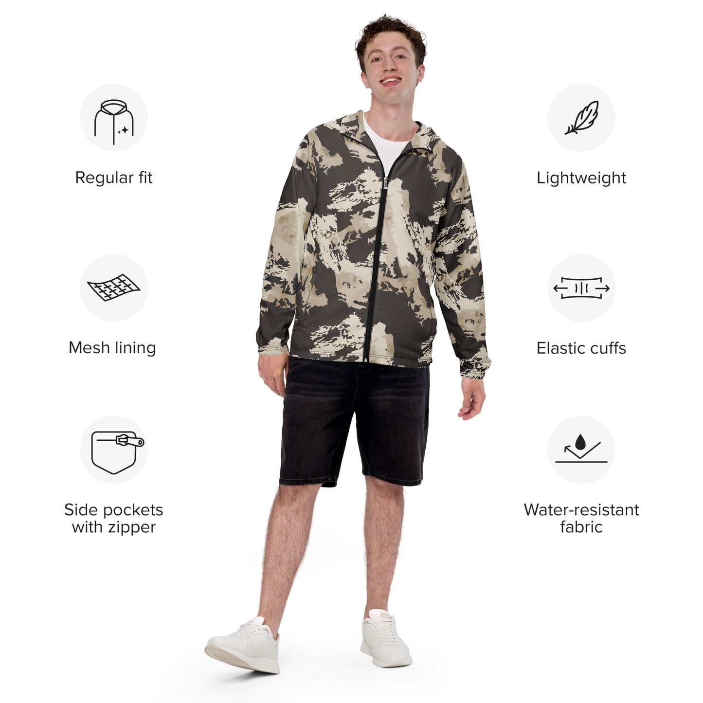 Men’s Mountain Camo Wind & Rain Jacket