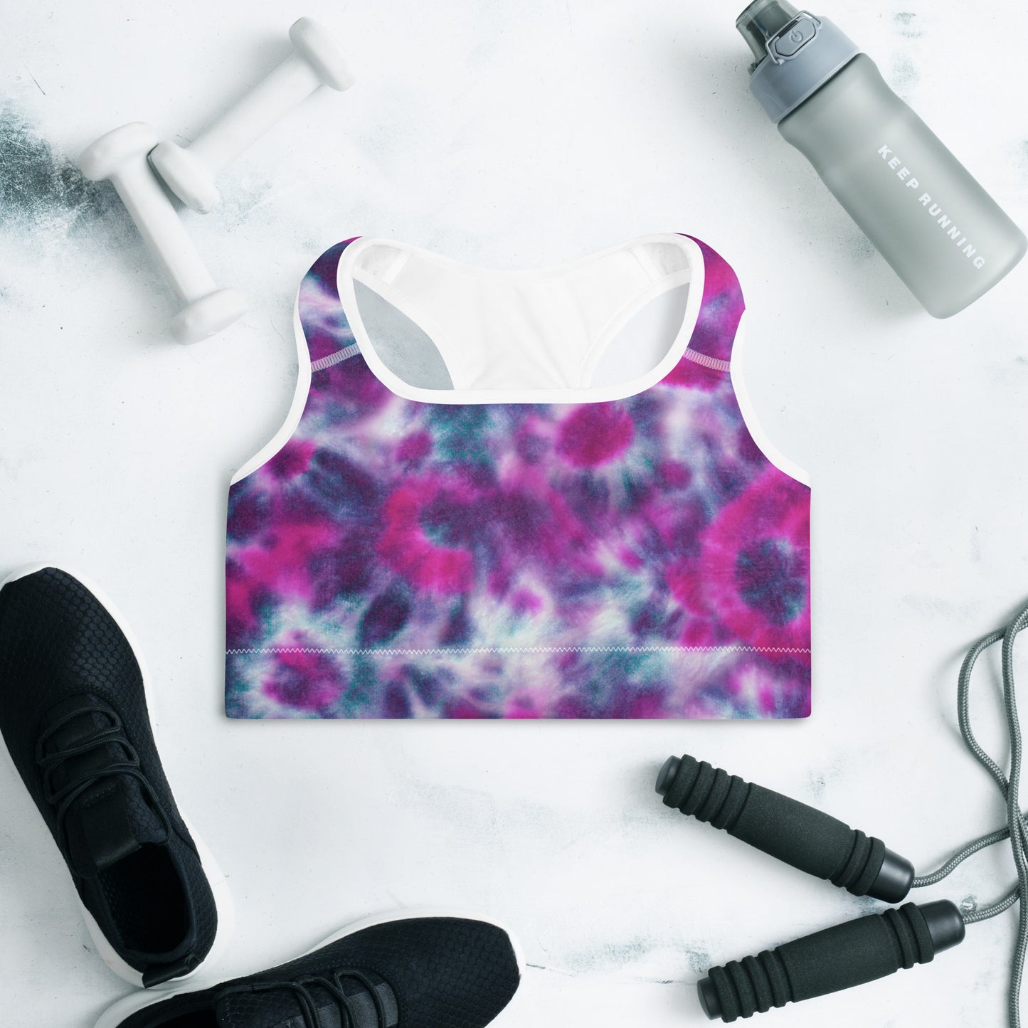 Women Dwellers Tie-Dye Padded Sports Bra