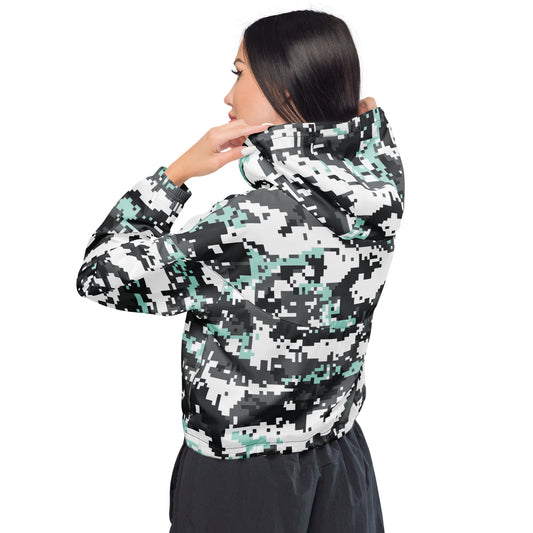 Women’s Turquoise Digital Camo Windbreaker