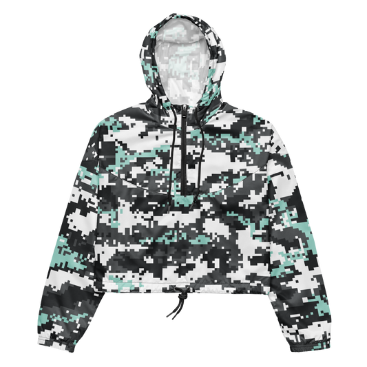 Women’s Turquoise Digital Camo Windbreaker