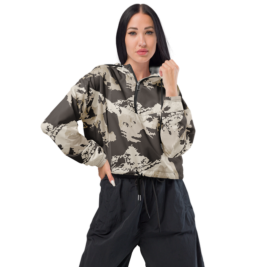 Women’s Cropped Mountain Camo Windbreaker